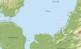 Kula Gulf reference map